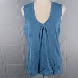 NWT Chico's Knit Tank Large Women's Sleeveless Top Coastal Blue
